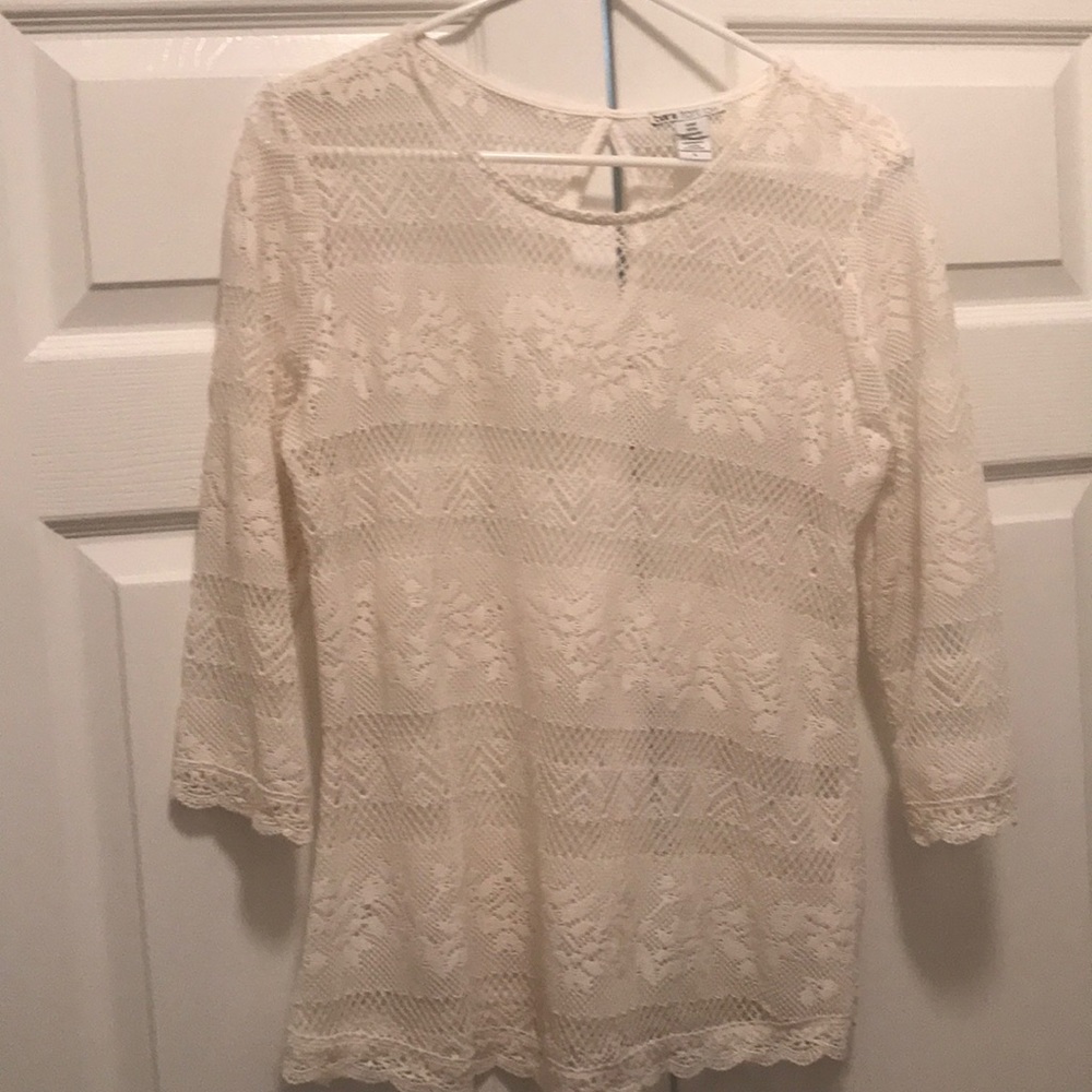 Lace overlay top